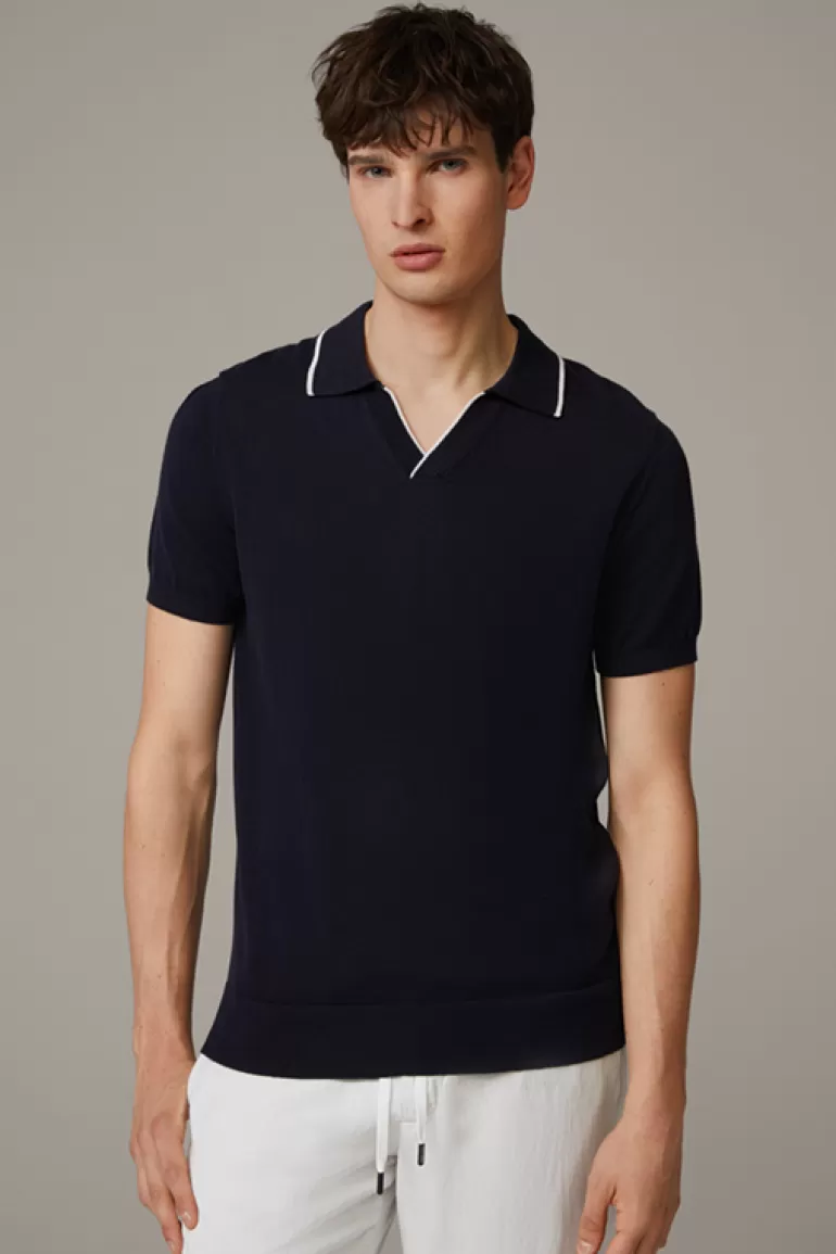 Strellson Baumwoll-Strick-Poloshirt Kito, ^ Polo-Shirts | Strick