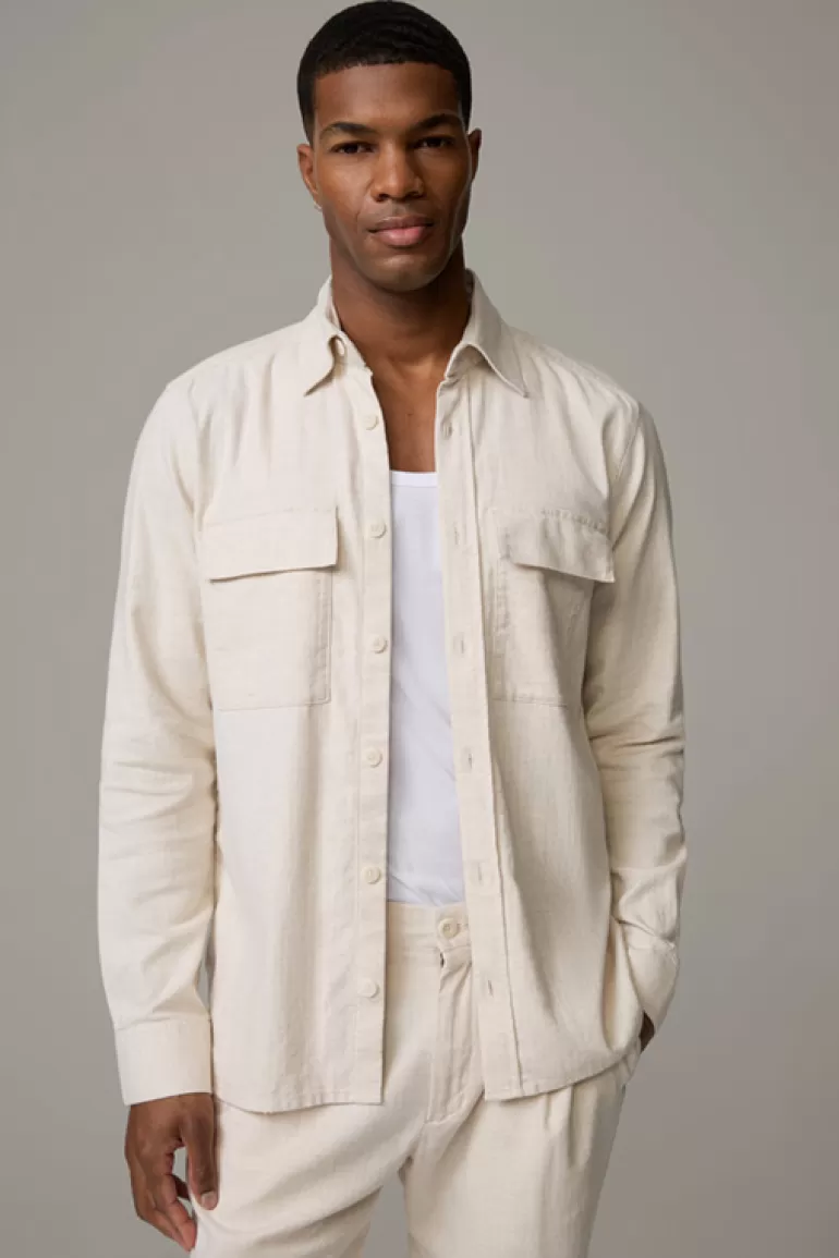 Strellson Overshirt Jimi, Beige Strukturiert^ Hemden